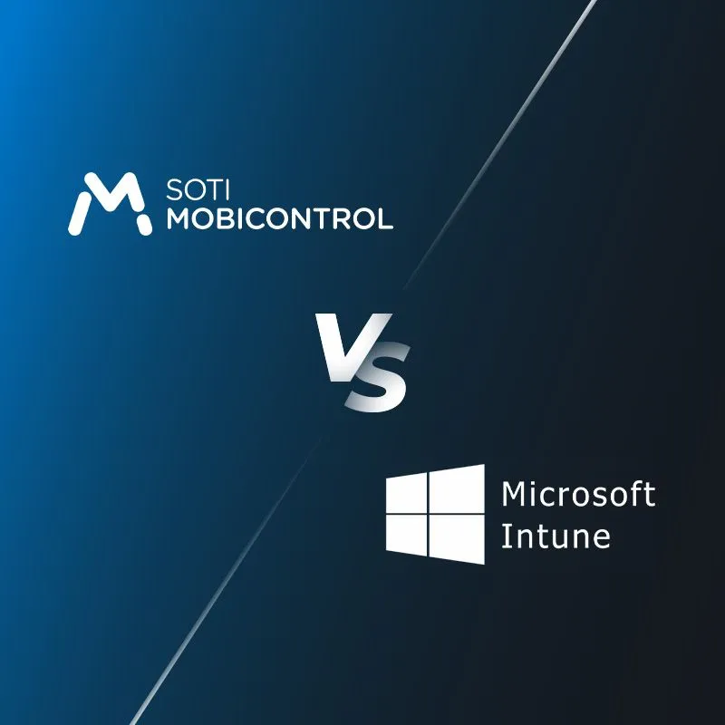 Por que escolher o SOTI MobiControl em vez do Microsoft Intune?