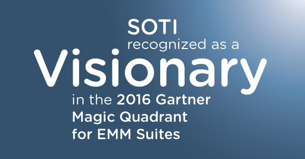 Gartner positions SOTI as a Visionary in Magic Quadrant for Enterprise Mobility Management Suites
